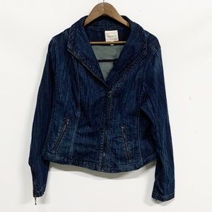 torrid | Denim Moto Zip Jacket 2X